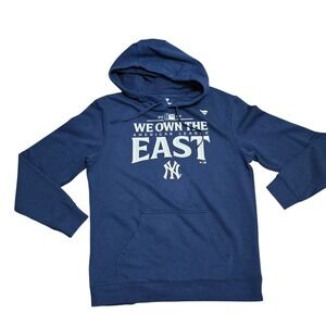 Fanatics New York Yankees 2024 AL East Champions Navy Blue Hoodie Mens Large